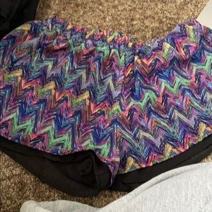 Breathable patterned shorts.